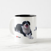 Tasse 2 Couleurs J'aime les chiens (Devant gauche)