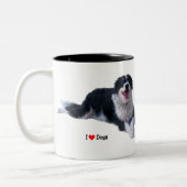 Tasse 2 Couleurs J'aime les chiens (Gauche)