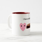 Tasse 2 Couleurs J'aime les éclairs (Devant gauche)