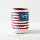 Tasse 2 Couleurs J'aime les Etats-Unis (Centre)