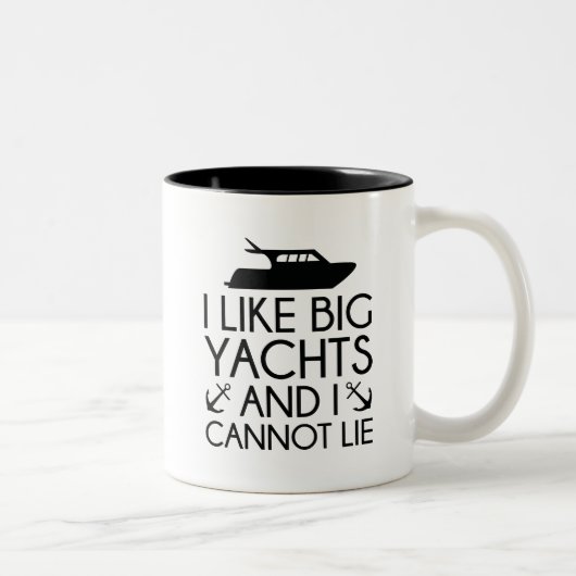 Tasse 2 Couleurs J'Aime Les Grands Yachts (Droit)