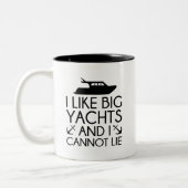 Tasse 2 Couleurs J'Aime Les Grands Yachts (Gauche)