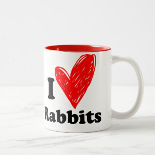Tasse 2 Couleurs J'aime les lapins