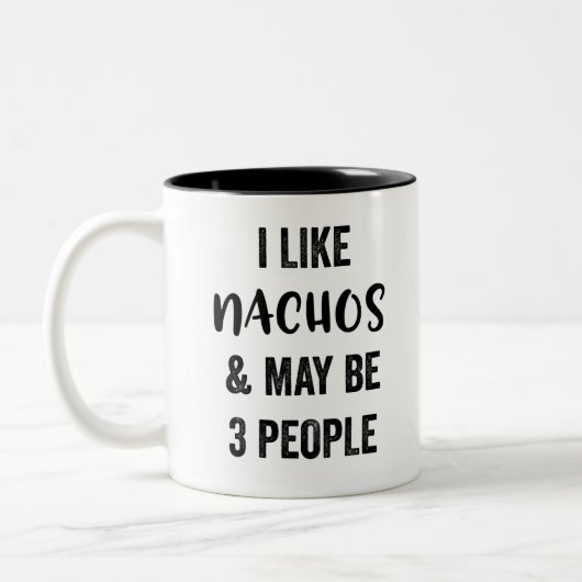 Tasse 2 Couleurs J'Aime Les Nachos Et Peut-Être 3 Personnes (Gauche)