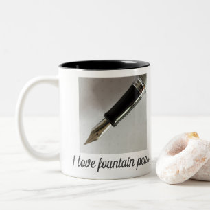 Tasse 2 Couleurs J'aime les stylos-plumes