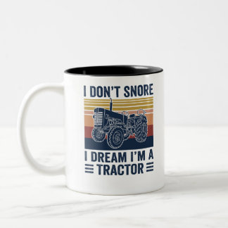Tasse 2 Couleurs j'aime les tracteurs T-shirt