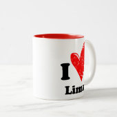 Tasse 2 Couleurs J'aime Lima (Devant droit)