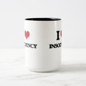 Tasse 2 Couleurs J'aime l'insolvabilité (Centre)