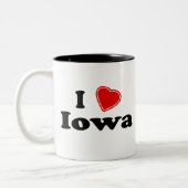 Tasse 2 Couleurs J'aime l'Iowa (Gauche)