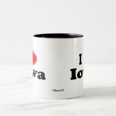 Tasse 2 Couleurs J'aime l'Iowa (Centre)