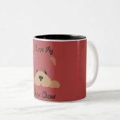 Tasse 2 Couleurs J'aime ma bouffe de bouffe (Devant droit)