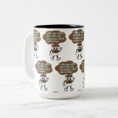 Tasse 2 Couleurs J'aime ma citation de café (Devant gauche)