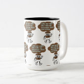 Tasse 2 Couleurs J'aime ma citation de café (Devant droit)