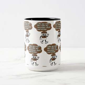 Tasse 2 Couleurs J'aime ma citation de café