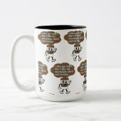 Tasse 2 Couleurs J'aime ma citation de café (Gauche)