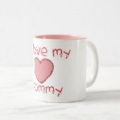 Tasse 2 Couleurs J'aime ma maman (Devant droit)