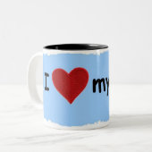 Tasse 2 Couleurs j'aime ma maman (Devant gauche)