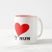 TASSE 2 COULEURS J'AIME MA MAMAN (Devant droit)