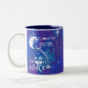 Tasse 2 Couleurs J'Aime Ma Mère Sur La Lune Et De Retour