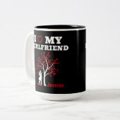 Tasse 2 Couleurs J'aime ma petite amie (Devant gauche)