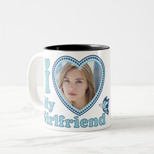 Tasse 2 Couleurs J'aime ma petite amie (Devant gauche)