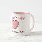 Tasse 2 Couleurs J'aime ma petite-fille (Devant droit)