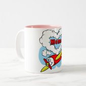 Tasse 2 Couleurs J'aime ma poupée et coeurs de chiffon de Meme (Devant gauche)