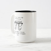 Tasse 2 Couleurs J'aime ma profession : les maths comptent tous les (Devant gauche)