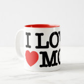 Tasse 2 Couleurs J'aime maman (Devant gauche)