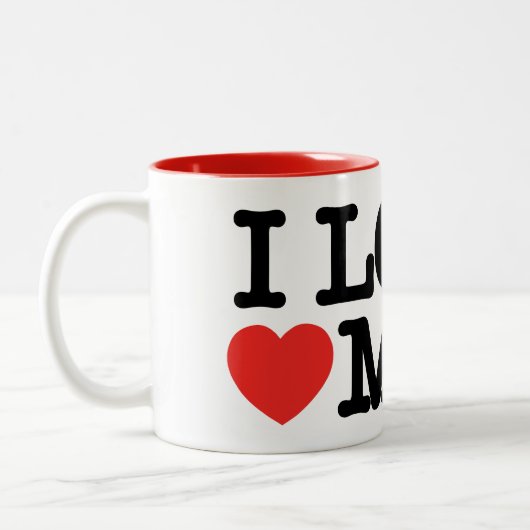 Tasse 2 Couleurs J'aime maman (Gauche)