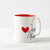 Tasse 2 Couleurs J'aime maman (Devant droit)