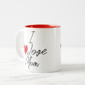 Tasse 2 Couleurs J'aime maman (Devant gauche)