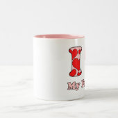 Tasse 2 Couleurs J'aime mes amis (Centre)