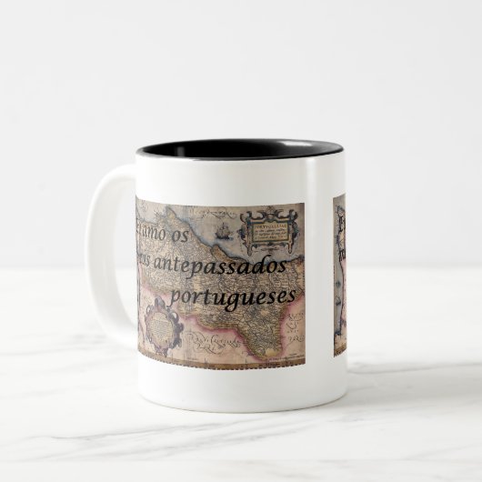 Tasse 2 Couleurs J'Aime Mes Ancêtres Portugais | Musique personnali (Devant gauche)