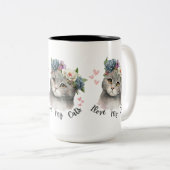 Tasse 2 Couleurs J'aime mes chats (Devant droit)