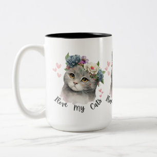 Tasse 2 Couleurs J'aime mes chats