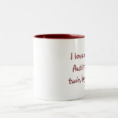 Tasse 2 Couleurs J'aime mes garçons jumeaux autistes ! (Centre)