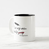 Tasse 2 Couleurs J'aime mes hommes moralement gris (Grayson) (Devant gauche)