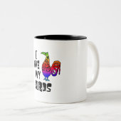 Tasse 2 Couleurs J'Aime Mes Oiseaux (Devant droit)