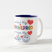 Tasse 2 Couleurs J'aime mes petits-enfants (Devant droit)
