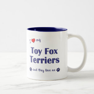 Tasse 2 Couleurs J'aime mes terriers de Fox de jouet (les chiens