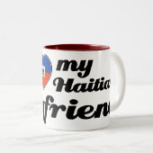 Tasse 2 Couleurs J'aime mon ami haïtien (Devant droit)