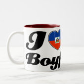 Tasse 2 Couleurs J'aime mon ami haïtien (Gauche)