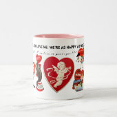 Tasse 2 Couleurs J'aime mon amie (Centre)