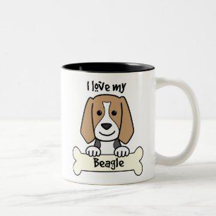 Tasse 2 Couleurs J'aime mon beagle