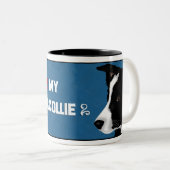 Tasse 2 Couleurs J'aime mon border collie (Devant droit)