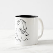 Tasse 2 Couleurs j'aime mon boxeur (Devant droit)