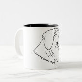 Tasse 2 Couleurs j'aime mon boxeur (Devant gauche)
