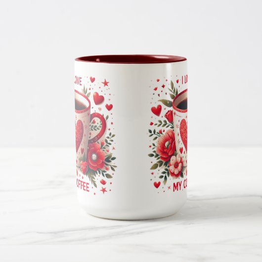 Tasse 2 Couleurs J'Aime Mon Café (Centre)