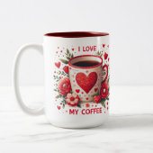 Tasse 2 Couleurs J'Aime Mon Café (Gauche)